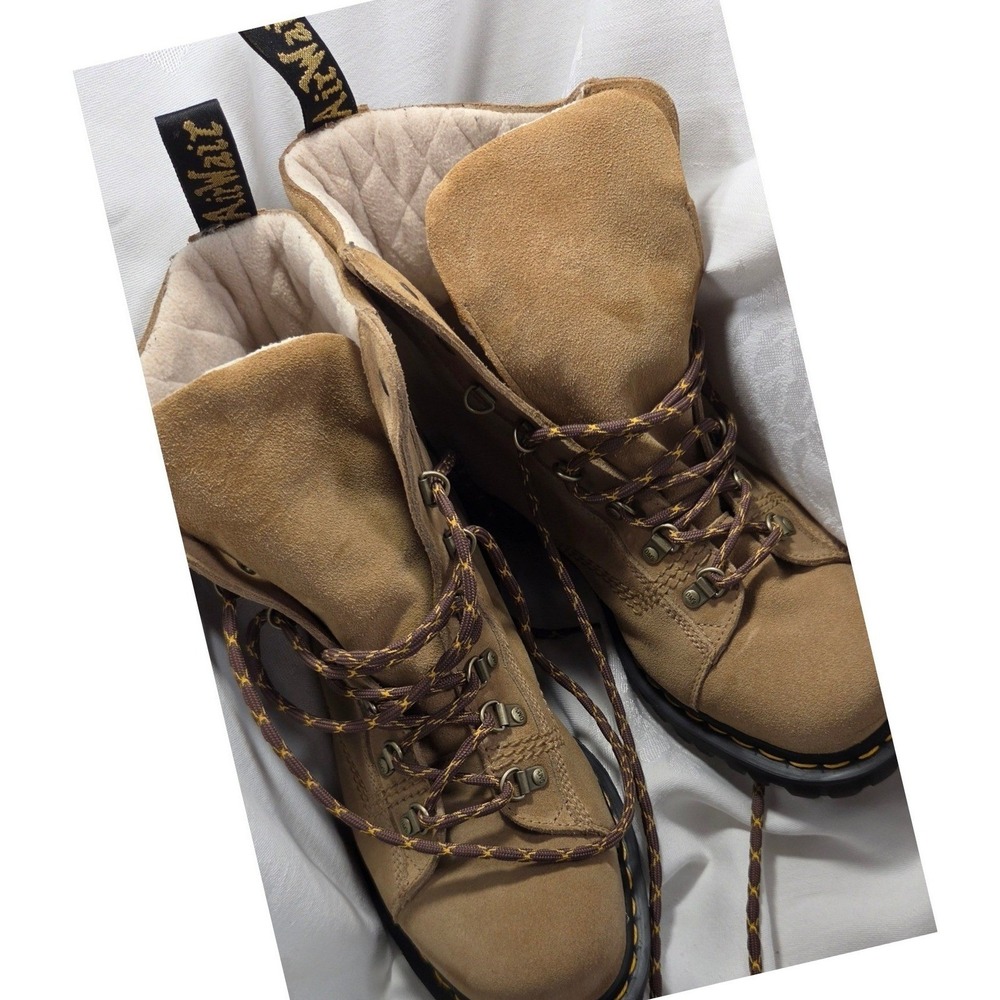 Dr. Martens Air Wair Men's Boots 12M Tan MIE C.F. Stead Suede Primaloft 200 Gm